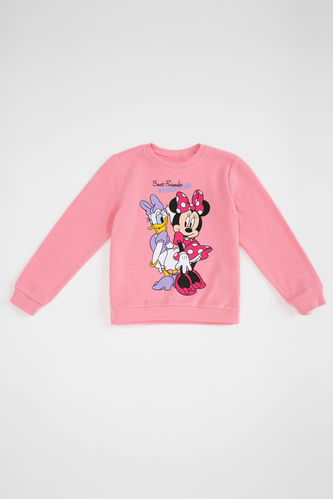 Girl Daisy Duck & Minnie Mouse Licenced Knit Sweatshirt