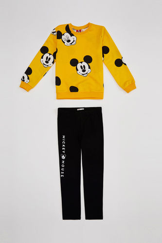 Girl Mickey Mouse Licenced Knit Sweatpants & Sweatshirt Set