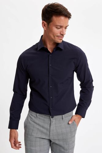 Slim Fit Klasik Uzun Kollu Gömlek