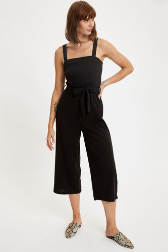 Black WOMAN V-Neck Mini Short Sleeve Knitted Dress 1231626 | DeFacto