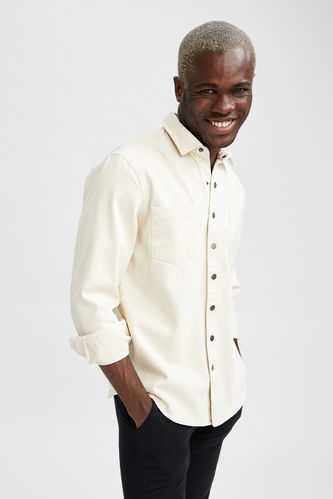 Uzun Kollu Regular Fit Pamuklu Gömlek Ceket