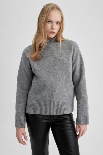 Oversize Fit Half Turtleneck Knitwear Pullover