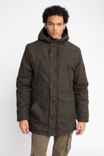 Mens slim fit 2025 parka jacket