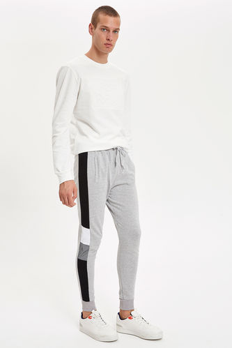 Slim Fit Block Print Sweatpants