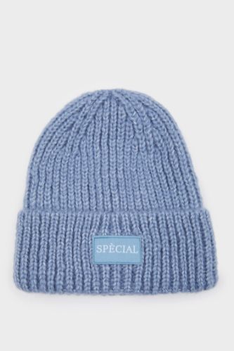 Woman Labeled Knitted Beanie