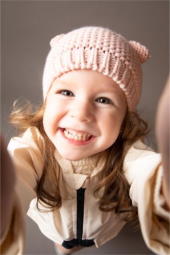BÉBÉ FILLE Rose Bonnet d'hiver BéBé Fille