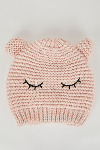 Baby Girl Pompom Knitwear Beret