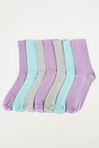 Women's Cotton 7 Pack Long Socks