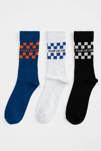 3 Pack Striped Long Socks
