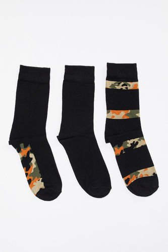 Camouflage Patterned 3-piece Socks