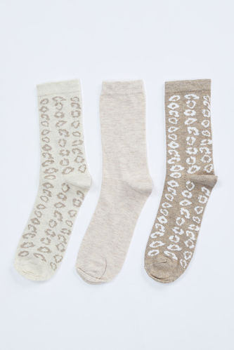 Desenli Soket Çorap 3'lü