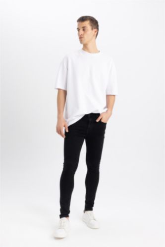 MAN Black Super Skinny Trousers