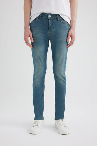 Pantalon Jean Super Skinny Très Ajustée Taille Normale Jambe Très Étroite