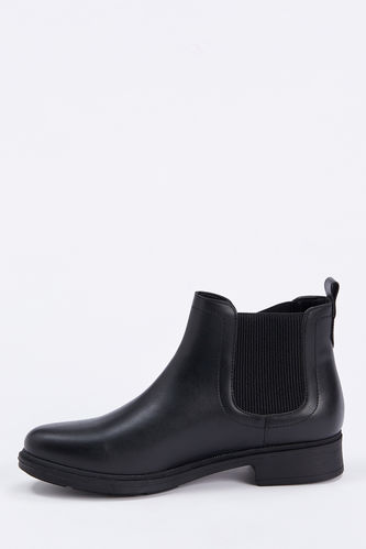 Faux Leather Chelsea Boots