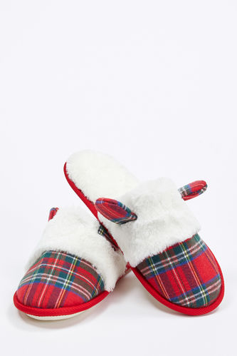 Plaid Patterned House Slippers