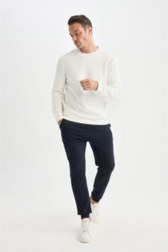 Slim Fit Dar Kesim İnce Jogger Eşofman Altı Basic Düz Pike Beli Bağcıklı Lastikli Paça Cepli 