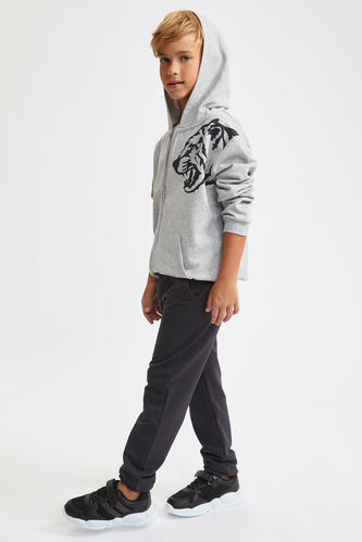 Boy Boy'S Tiger Printed Zipper Sweatshirt & Sweatpants