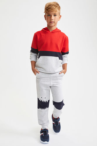 Boy Printed Shirred Sweatpants
