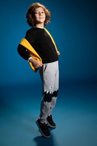 Boys' Reversible Printed Tracksuit Bottoms