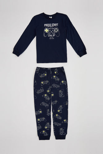 Boy Long Sleeve Game Console Print Pyjamas Set