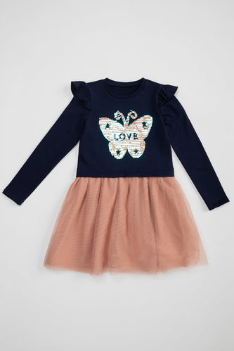 Girl Butterfly Embroidered Dress