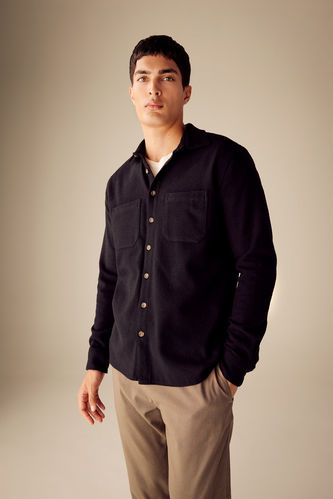 Modern Fit Uzun Kollu Oduncu Gömlek Ceket