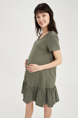 V-Neck Maternity Dress