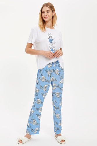 Çiçek Baskılı Pijama Takımı