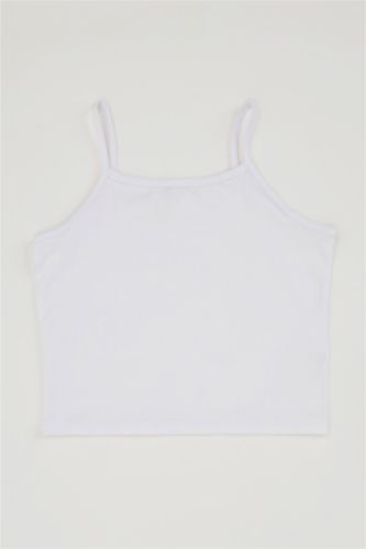 white crop singlet