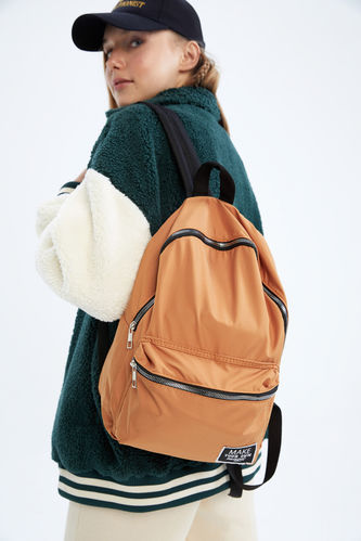 Basic Zipper Backpack Purse