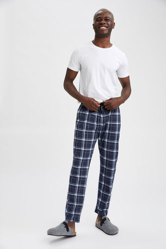 Regular Fit Pajama Bottom With Plaid Pattern