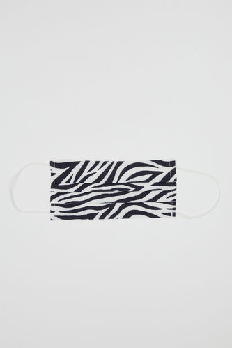 Zebra Desenli Yıkanabilir Maske