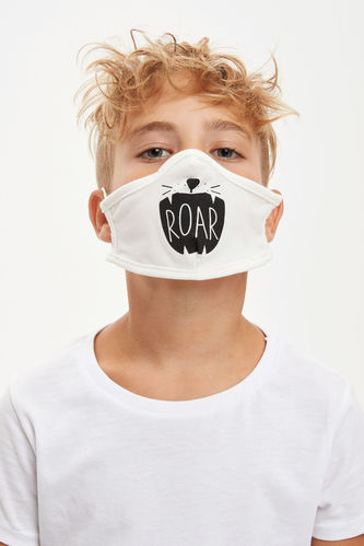 Roar Baskılı Yıkanabilir Çocuk Maske