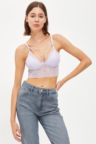 Rope Detailed Lace Bralet