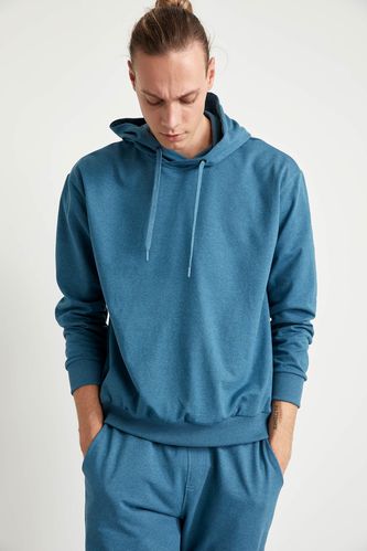 Oversize Fit Kapüşonlu Basic Sweatshirt