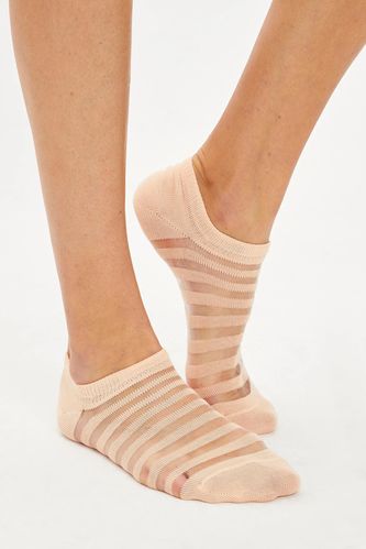 Şeffaf Şeritli Patik Çorap