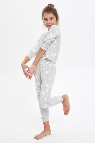 Costume De Pyjama Ýmprimé À Motif Étoile Pour Fille
