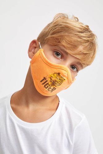 Kaplan Baskılı Yıkanabilir Çocuk Maske