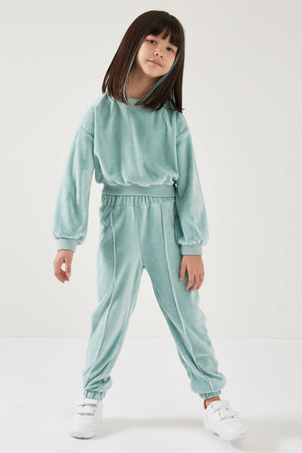 Girl Relaxed Fit Velor Tracksuit