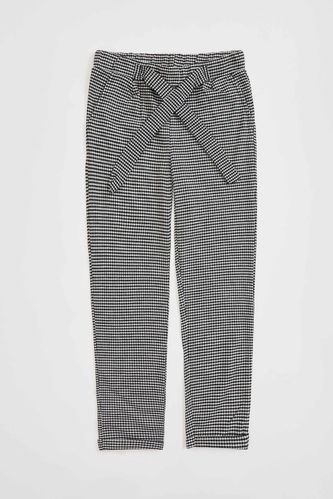 Girl's Patterned Carrot Fit Trousers