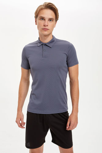 Polo Yaka Slim Fit Spor Basic Tişört