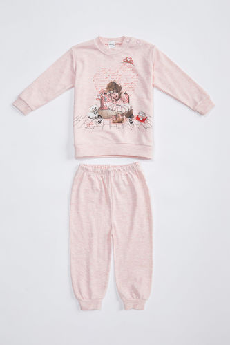 Ensemble pyjama bébé fille en coton imprimé