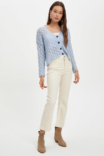 Bell-Bottomed Woven Trousers