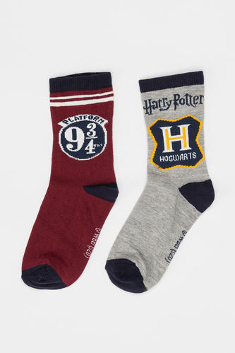 Erkek Çocuk  Harry Potter Lisanslı 2'li Soket Çorap