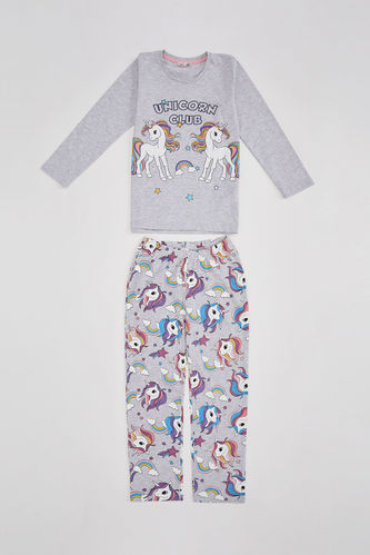 Girls Unicorn Printed Pajamas Set