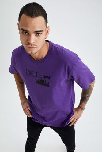 T-shirt oversize en coton imprimé City