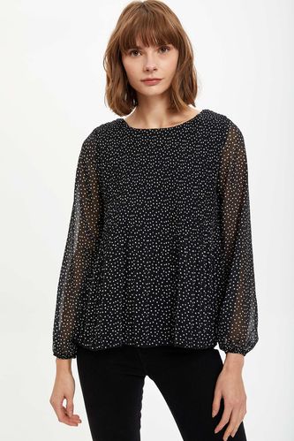 Relax Fit Printed Blouse