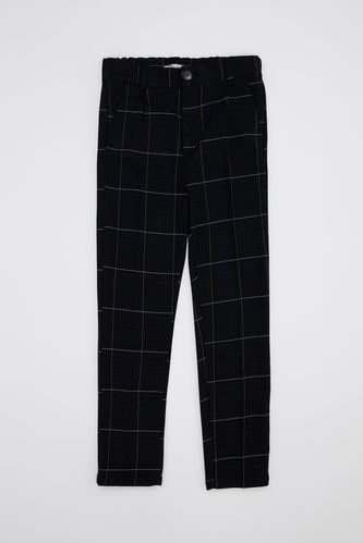 Girl Carrot Fit Check Patterned Trousers