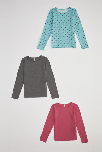 Girl Knitted T Shirt Set 3 Packs