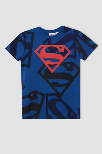 Erkek Çocuk Süperman Lisanslı Kısa Kollu Tişört